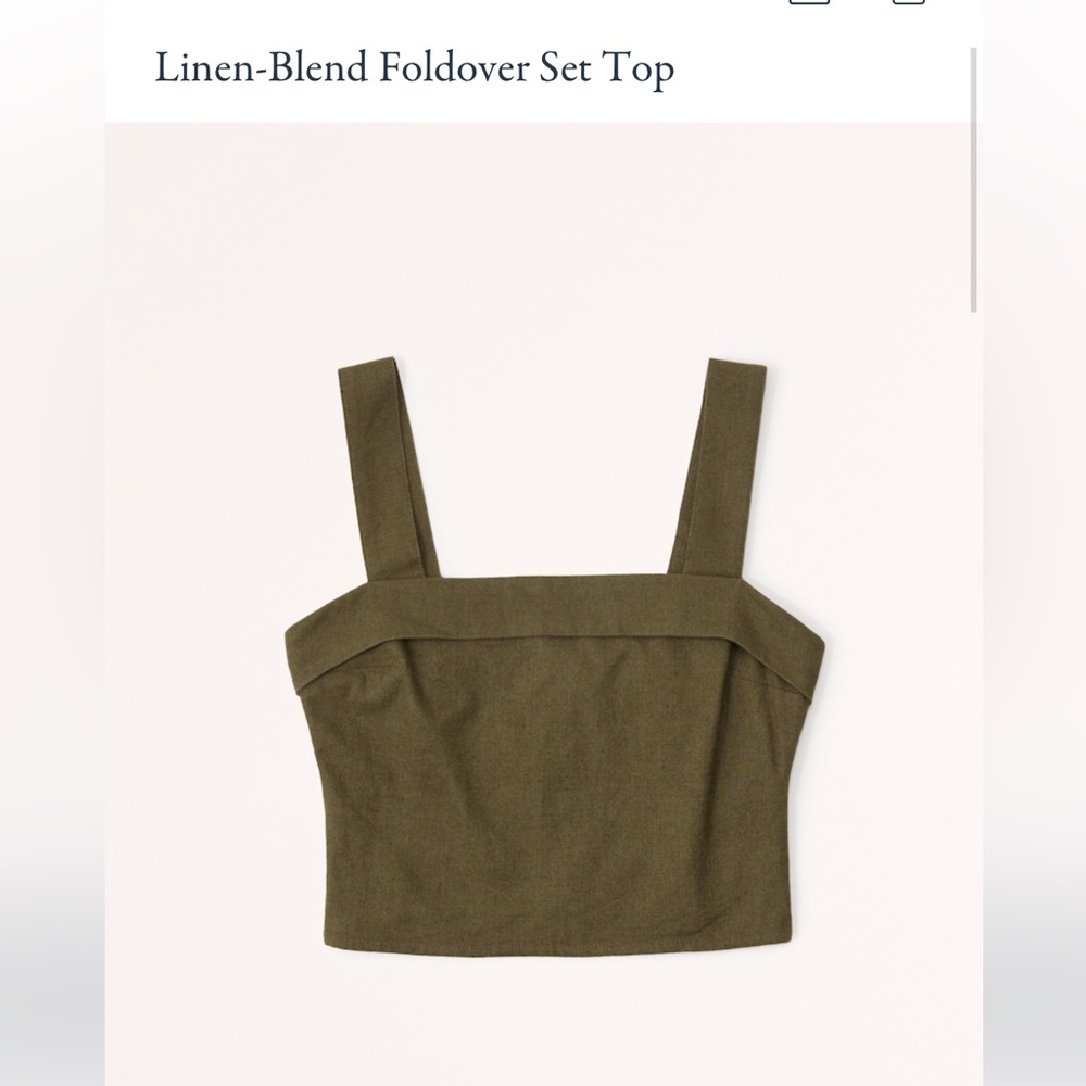 Linen forest green top - Picture 1 of 1